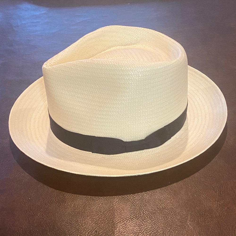 Stetson Light Straw Fedora Hat - Ivory - Picture 3 of 16